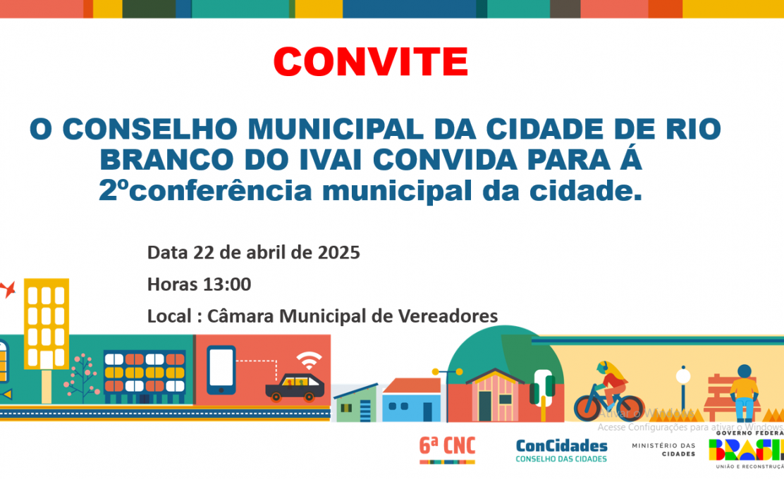 Convite  2º. Conferência Municipal Da  Cidade