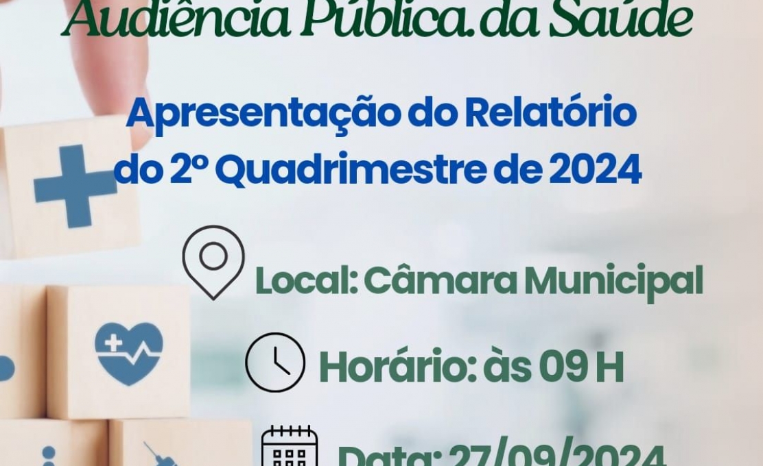 Convite AudiÊncia Publica 2º Quadrimestre De 2024
